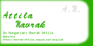 attila mavrak business card